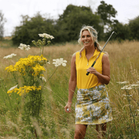 A - Line Art Golf Skort - Daisies - Fairway Fittings