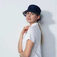 Abruzzo Dark Navy Print Reversible Hat - Fairway Fittings