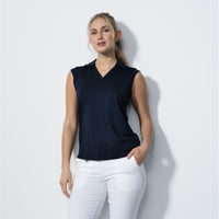 Anzio Dark Navy Sleeveless Polo Shirt - Fairway Fittings