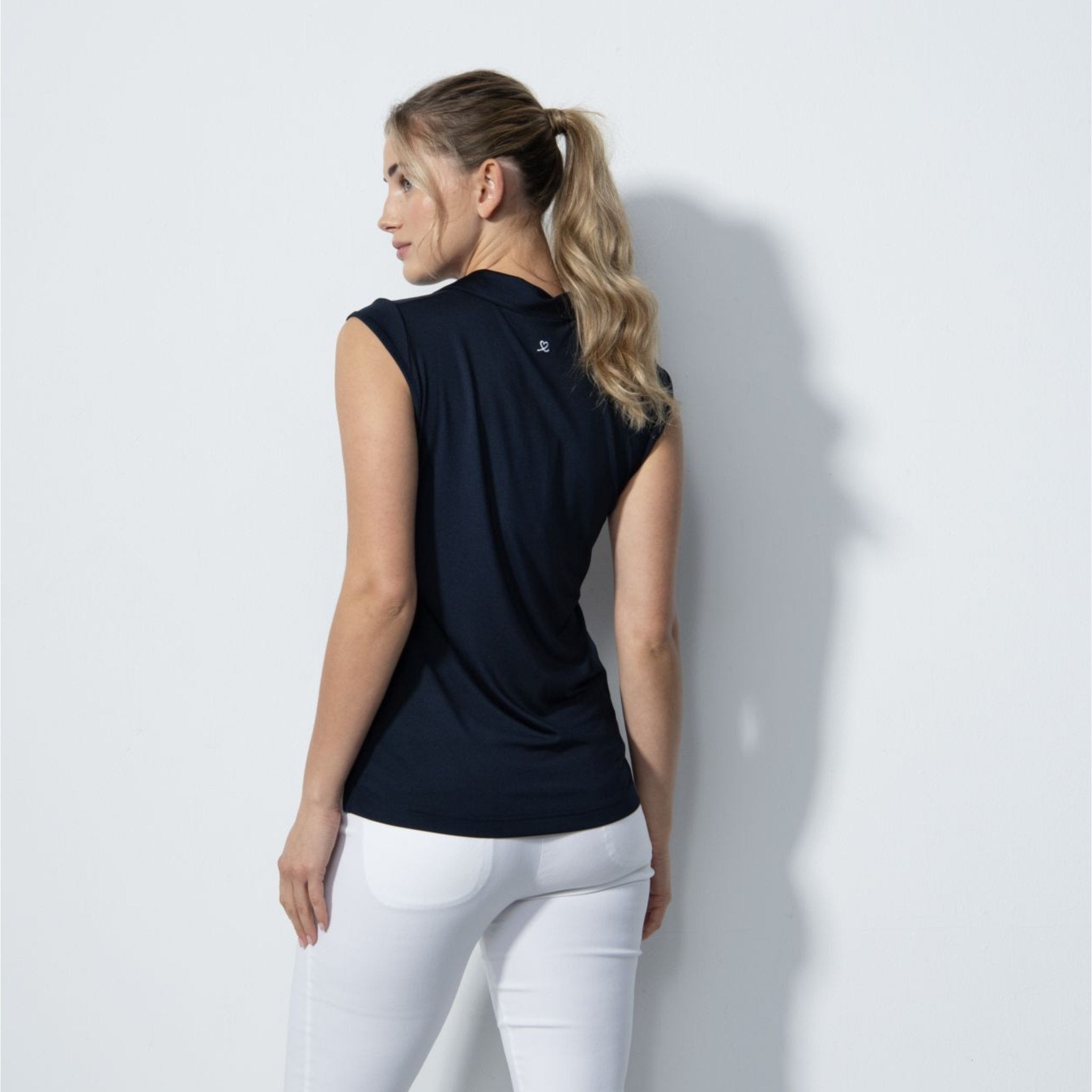 Anzio Dark Navy Sleeveless Polo Shirt - Fairway Fittings