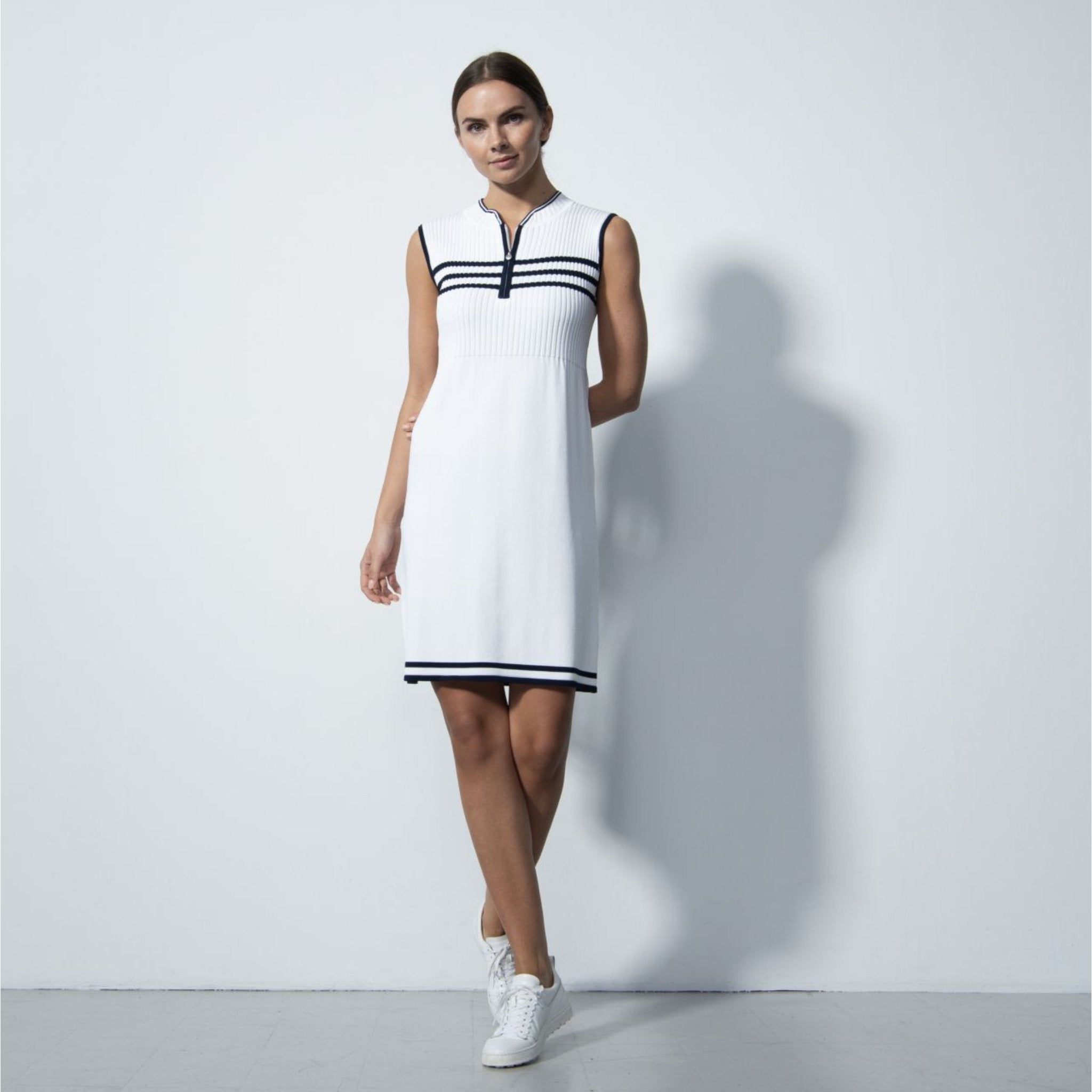 Awara White Knit Sleeveless Dress - Fairway Fittings