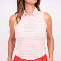 Sleeveless Shirt - Lined Up Red - Fairway Fittings