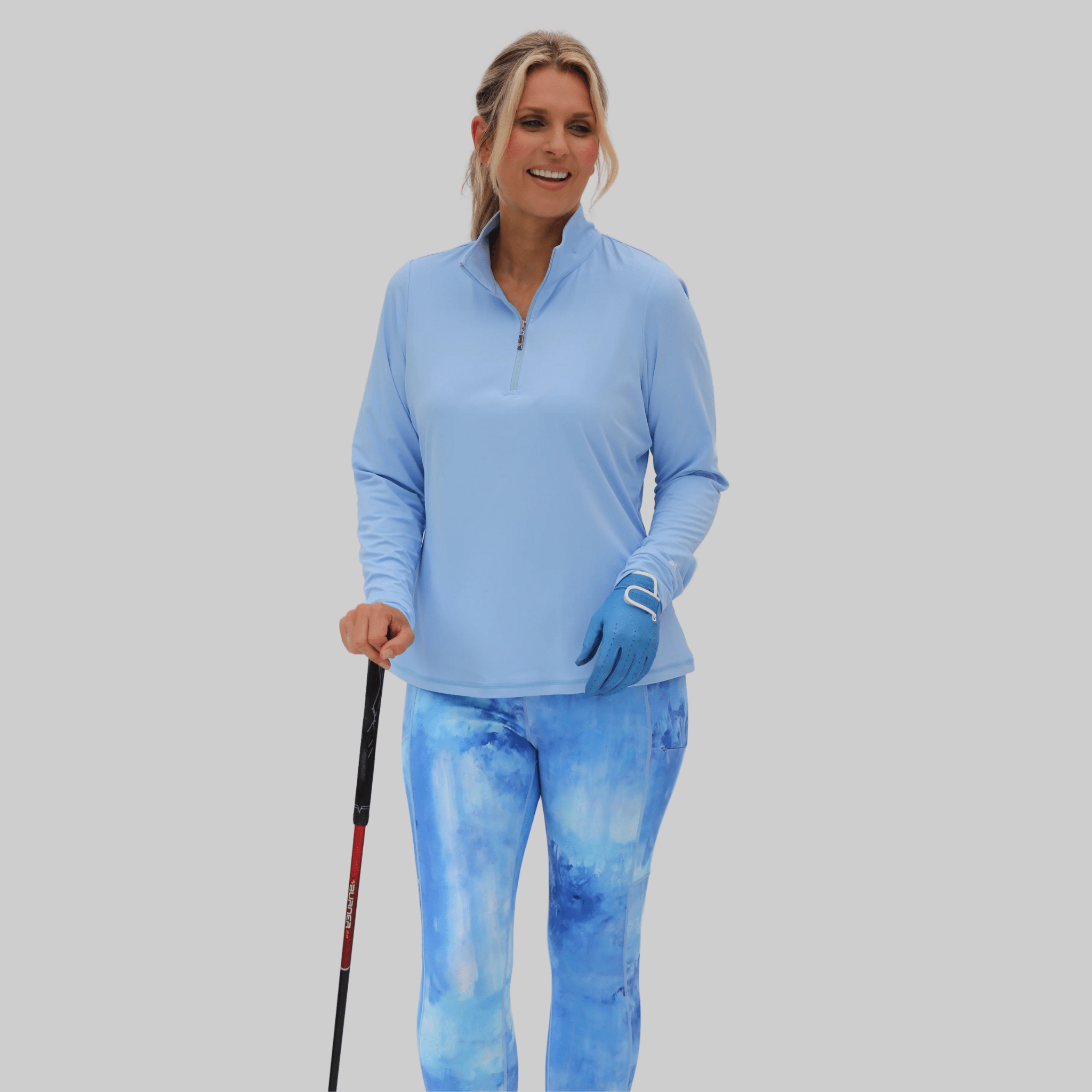 Women's Capri Leggings - Periwinkle - Fairway Fittings