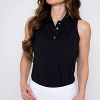 Sleeveless Golf Shirt - Black