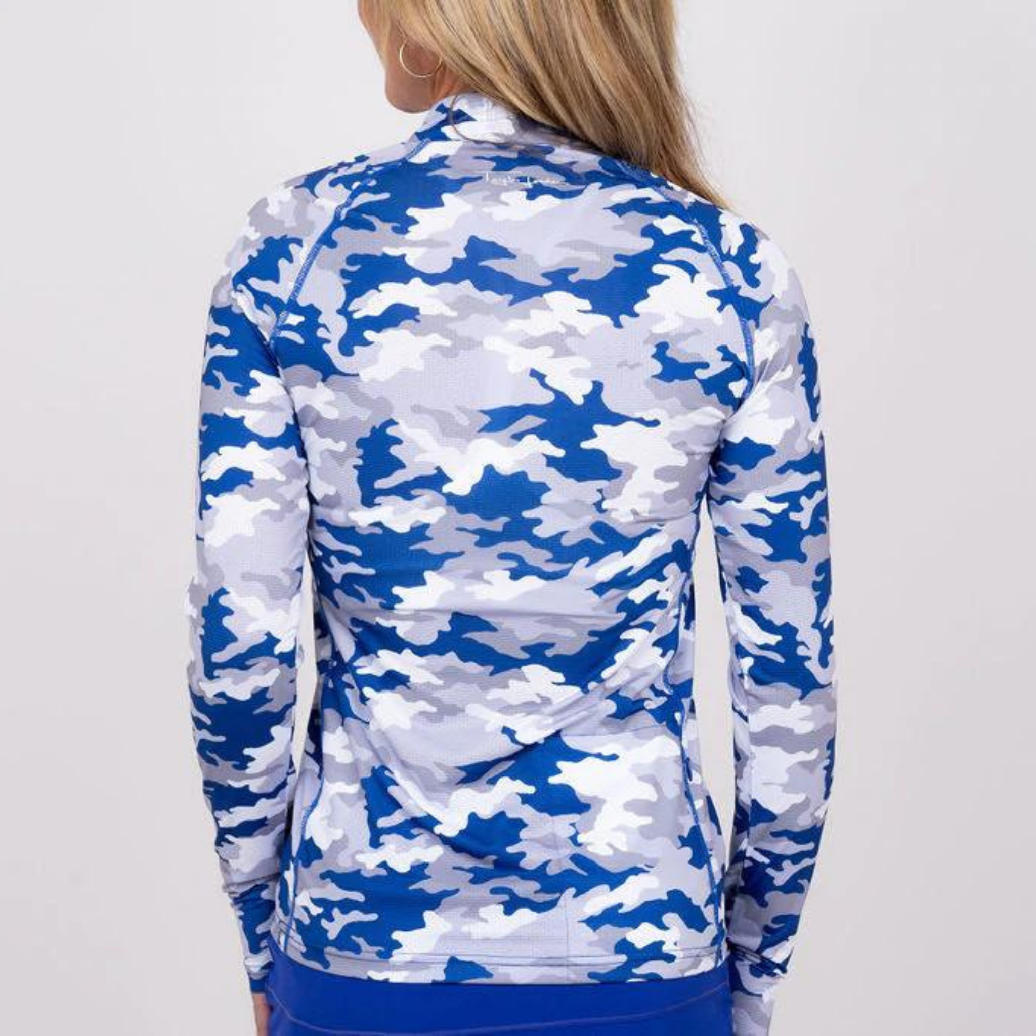 Camo Sun Shirt (Blue) - TJ Golf. Fairway Fittings - Women's Golf & Athleisure Wear Boutique.