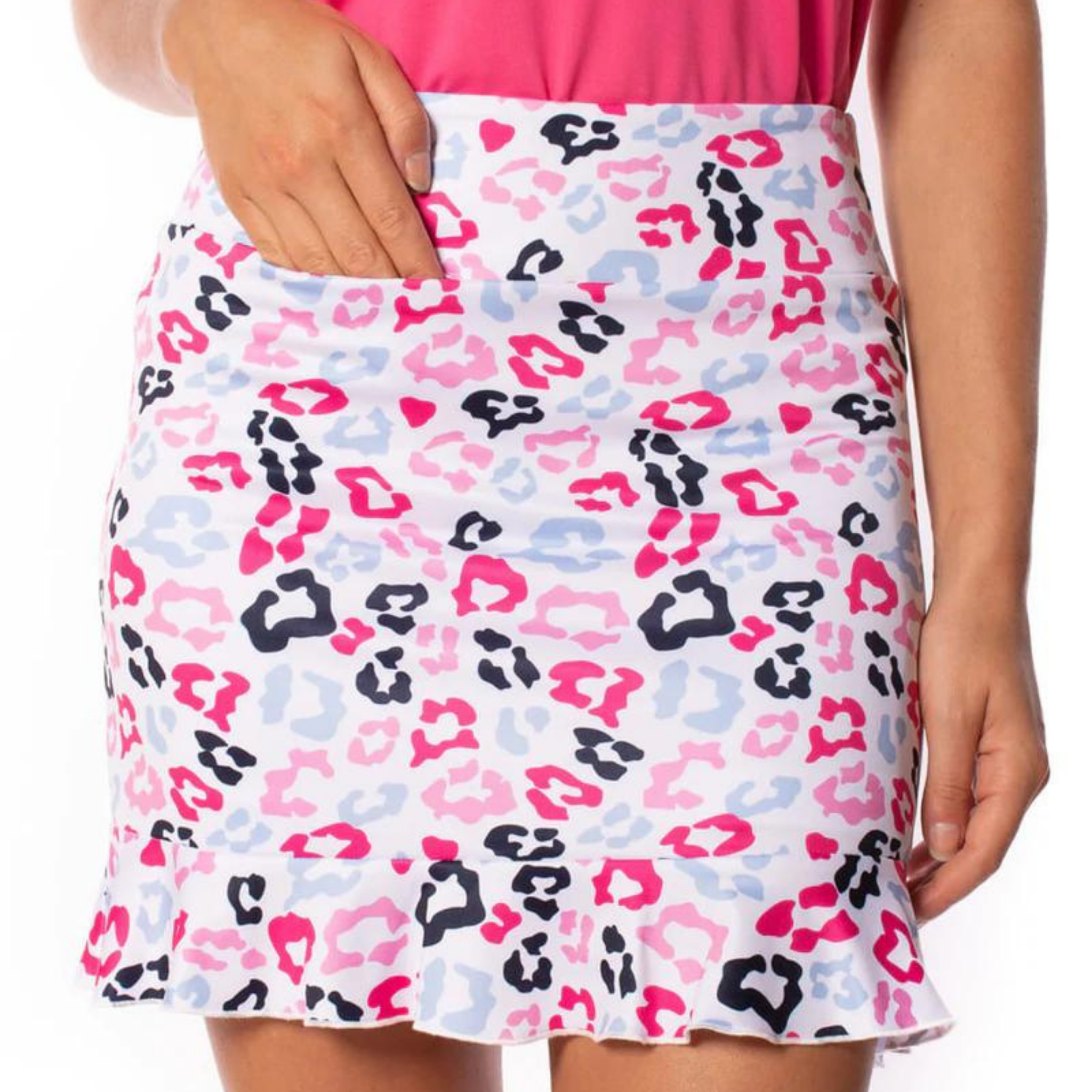 Pull-On Ruffle Stretch Skort 18" | Big Bang - Golftini. Fairway Fittings - Women's Golf & Athleisure Wear Boutique.
