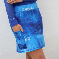 A-Line Art Golf Skort - Blue Lagoon - Fairway Fittings
