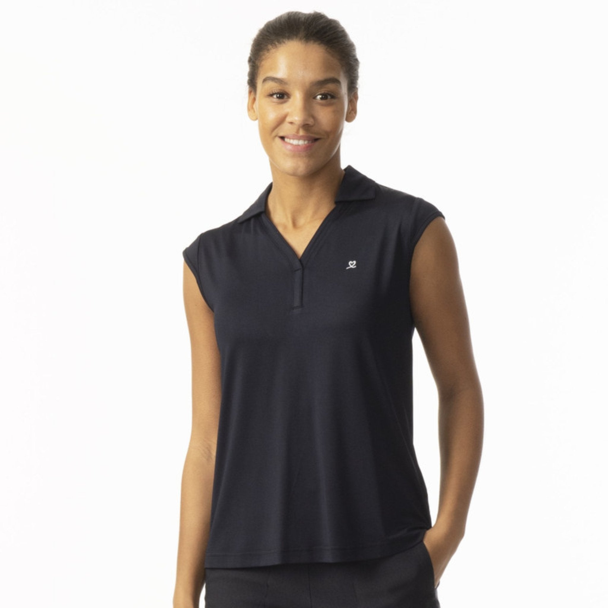 Anzio Navy Cap Sleeve Polo Shirt - Fairway Fittings