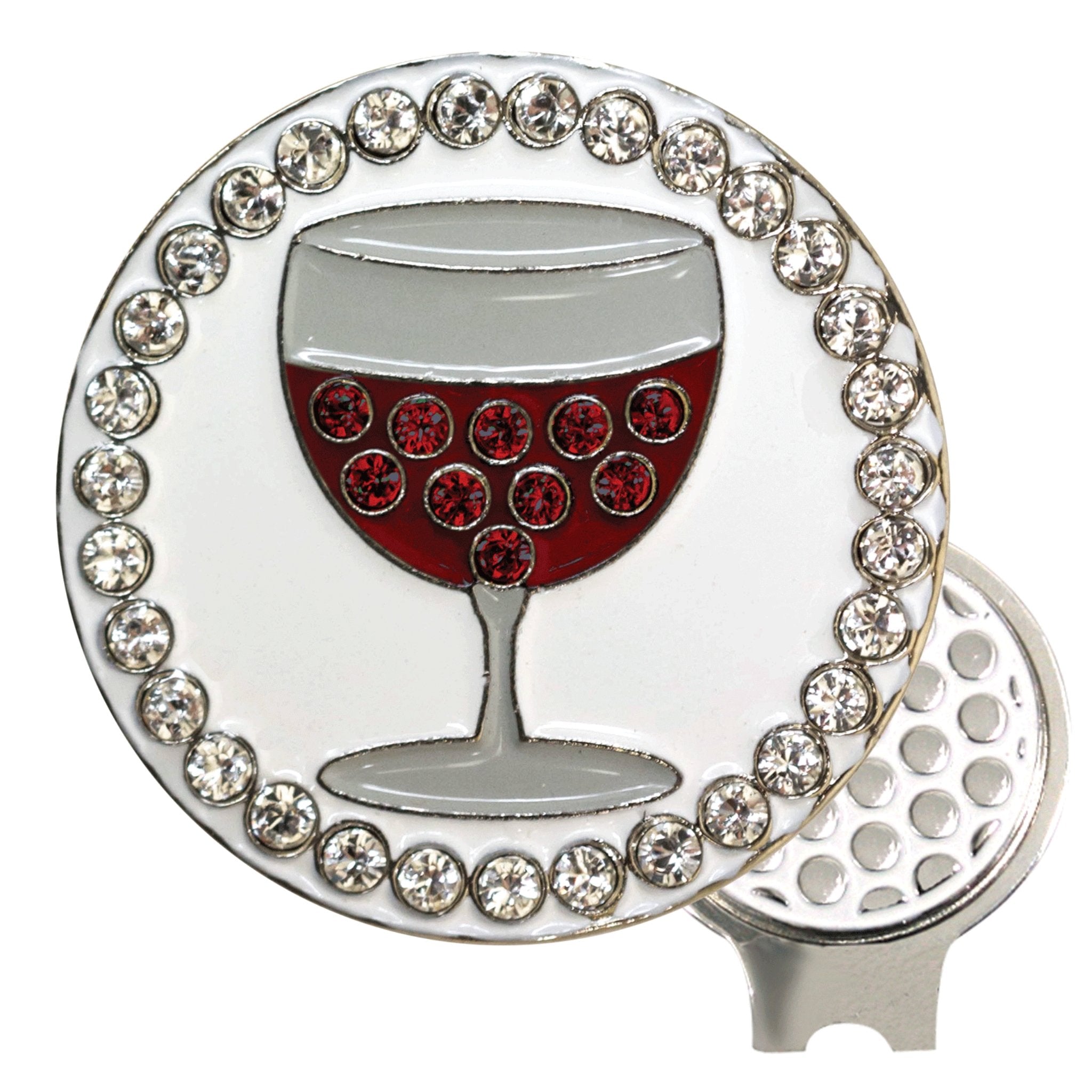 BLING HAT CLIP SET - RED WINE - Fairway Fittings