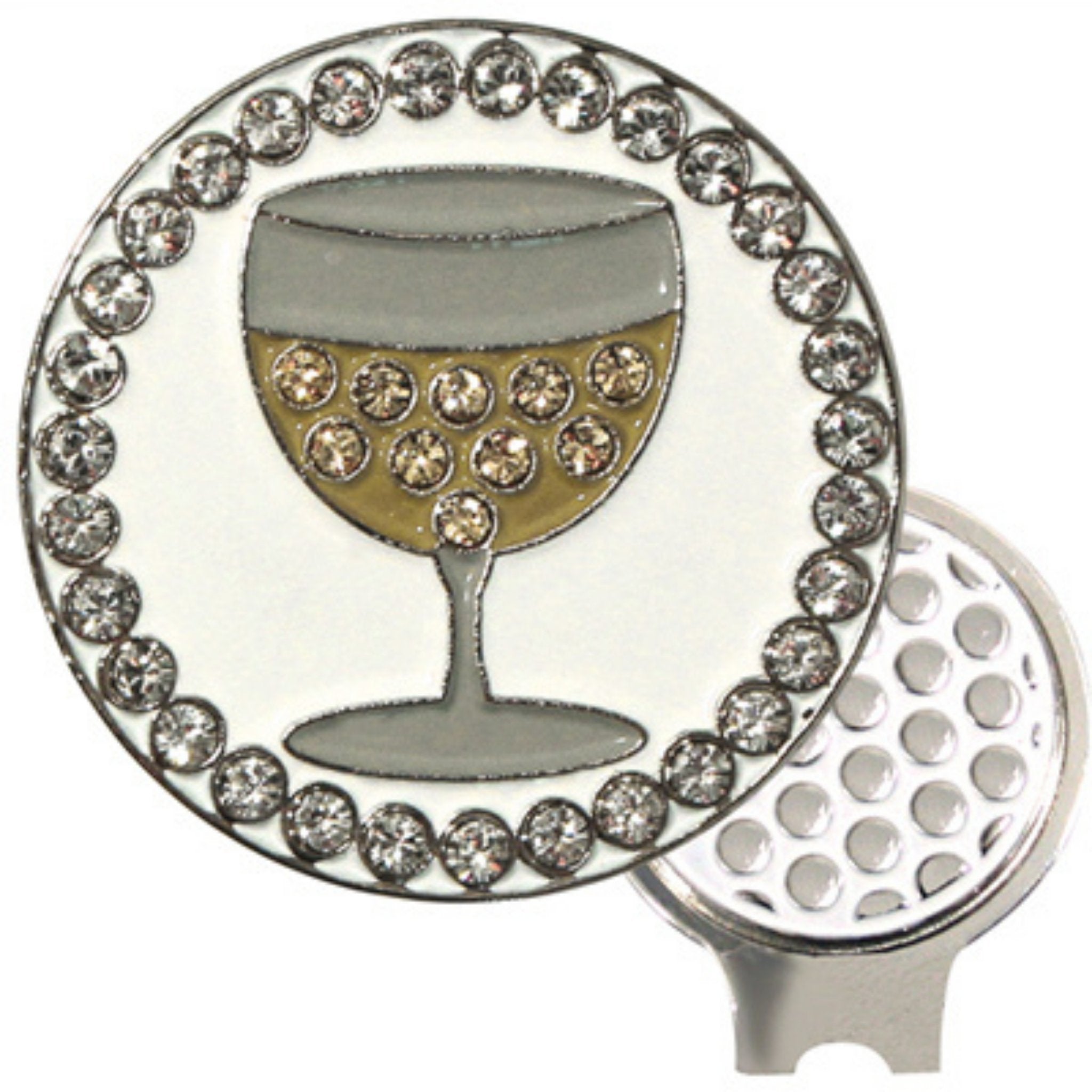 BLING HAT CLIP SET - WHITE WINE - Fairway Fittings