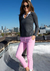 Bubble Gum Pink Pull-On Stretch Ankle Pant - Fairway Fittings
