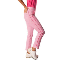 Checkered Stretch Ankle Pant - Hot Pink/White - Fairway Fittings