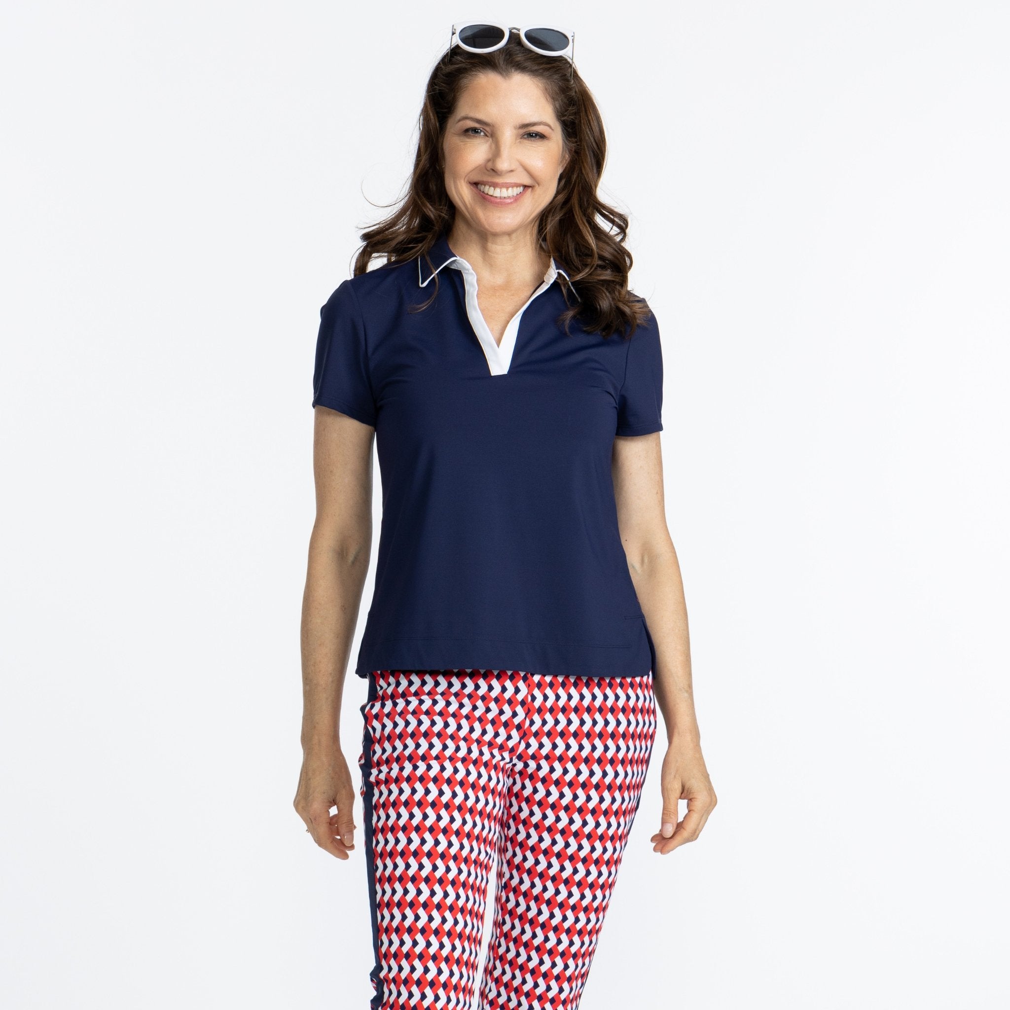 Classic and Fantastic Shortsleeve Golf Top - Navy Blue - Fairway Fittings