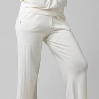 Dream Sweater Knit Pants - White Tan - Fairway Fittings