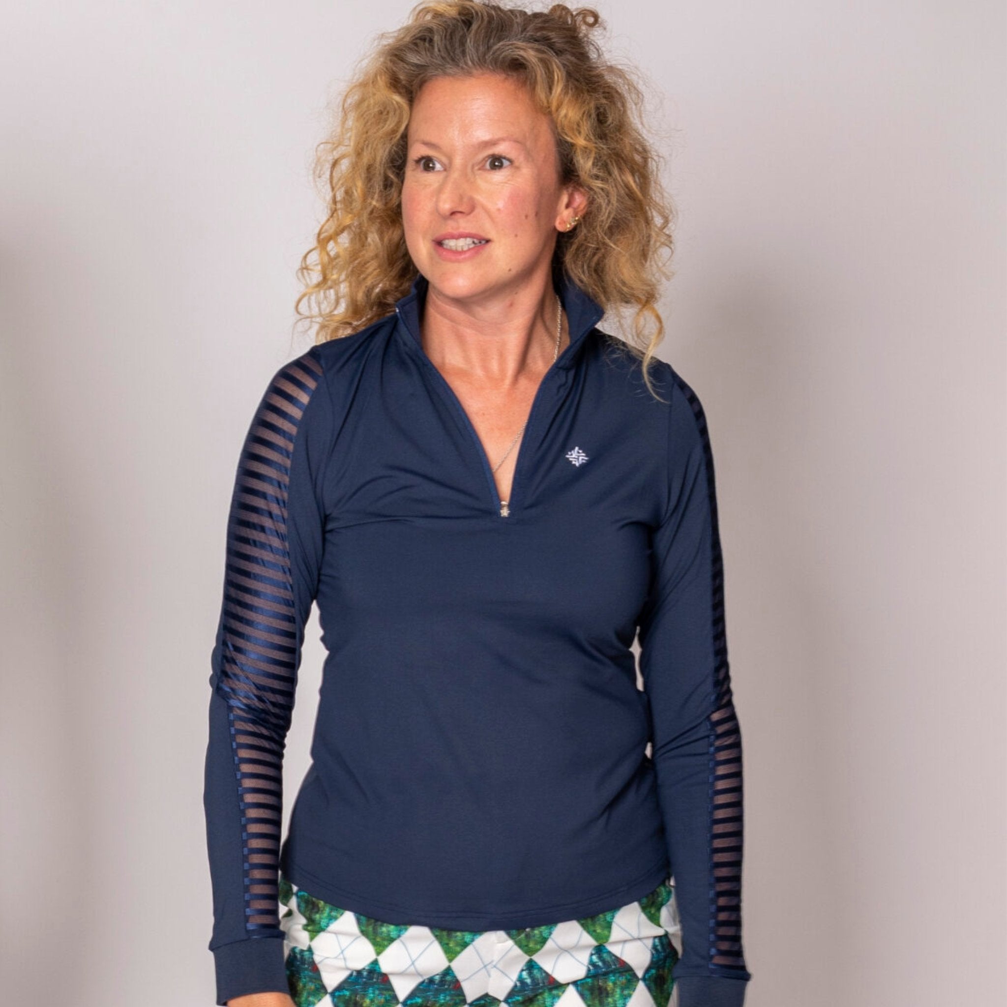 Heritage Sheer Sleeve Golf Shirt – Navy - Fairway Fittings