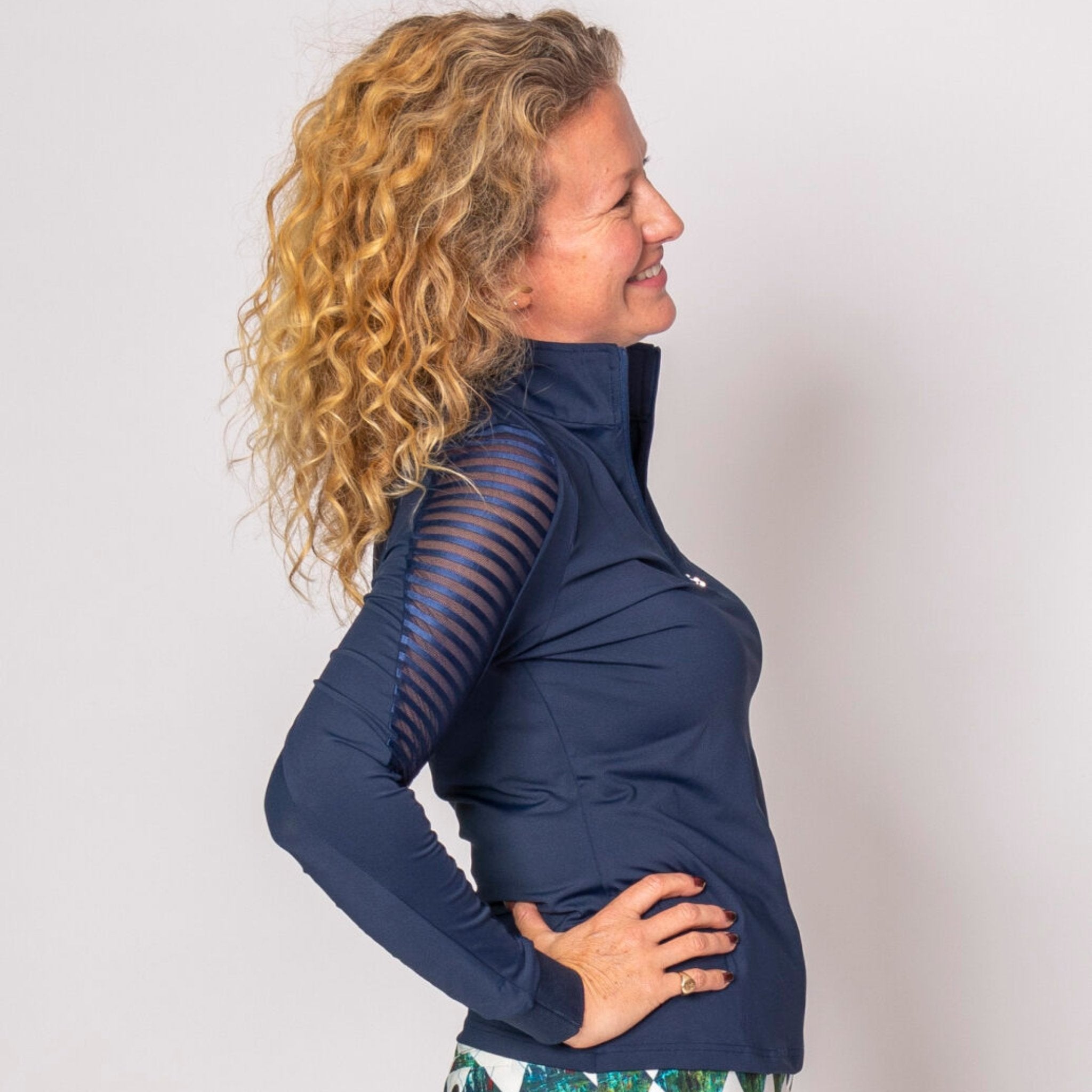 Heritage Sheer Sleeve Golf Shirt – Navy - Fairway Fittings