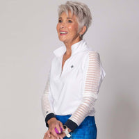 Heritage Sheer Sleeve Golf Shirt – White - Fairway Fittings
