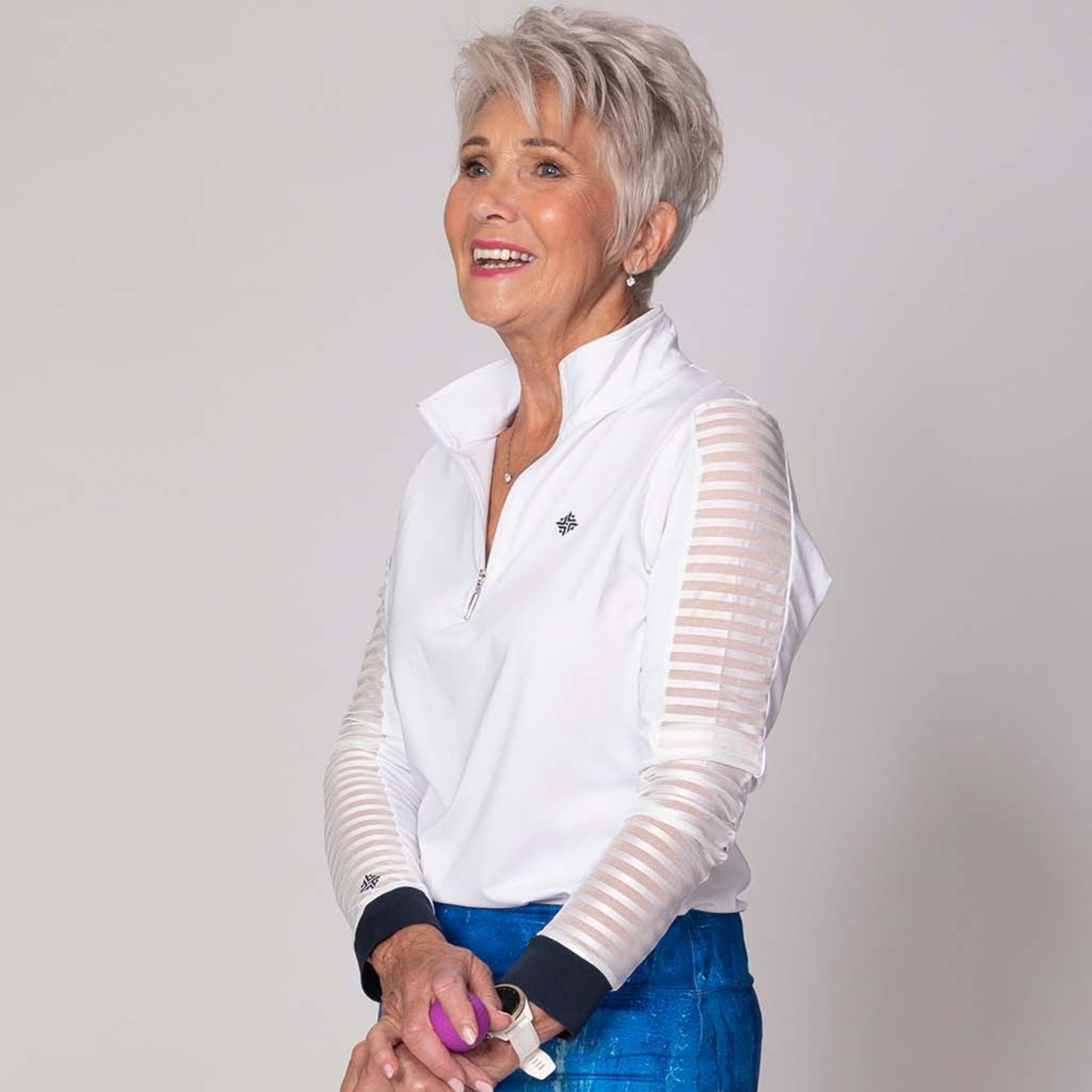 Heritage Sheer Sleeve Golf Shirt – White - Fairway Fittings