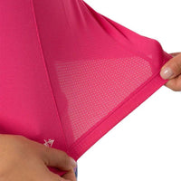 Hot Pink Long Sleeve Zip Stretch Polo - Fairway Fittings