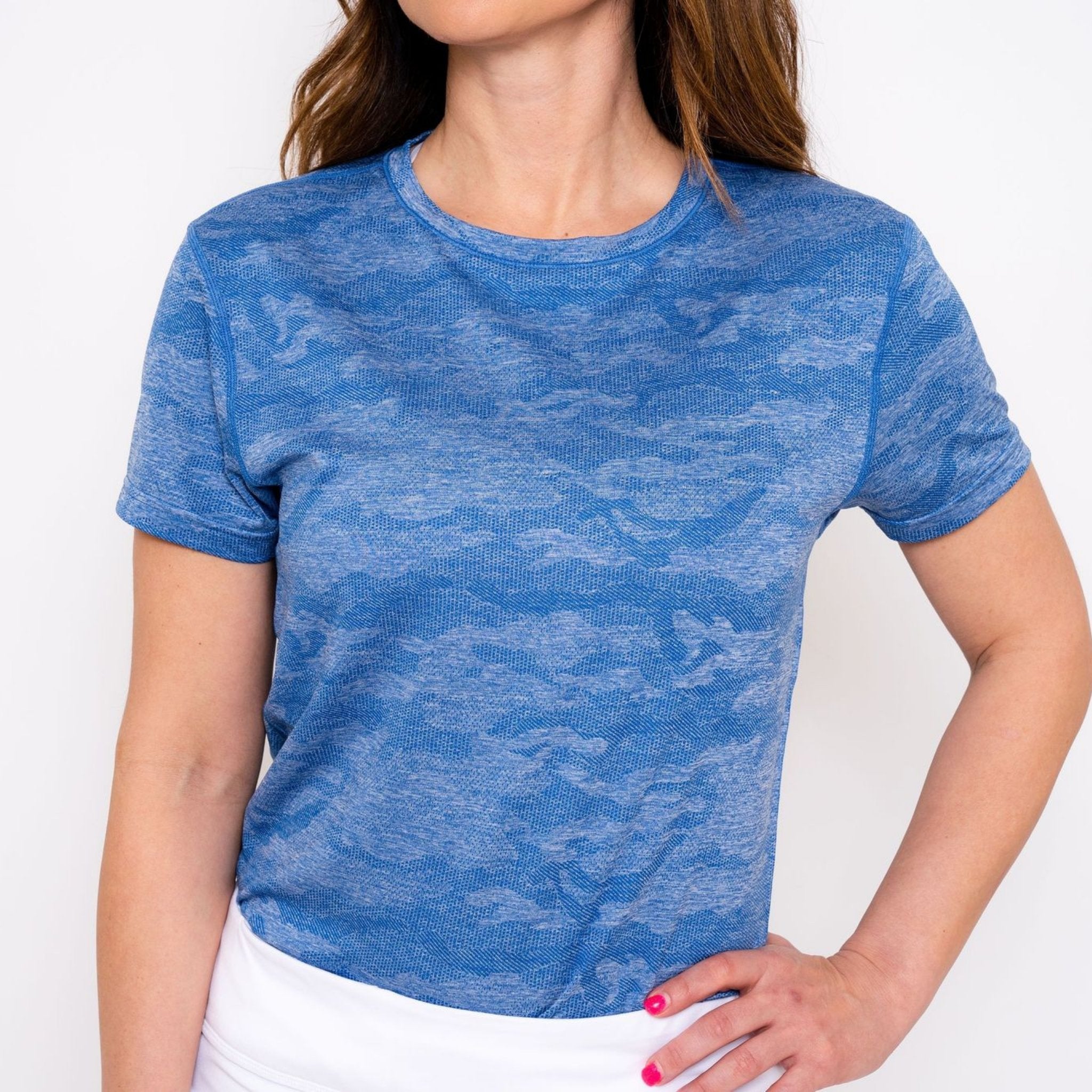 Jordan's Collarless Short Sleeve - Blue - Fairway Fittings