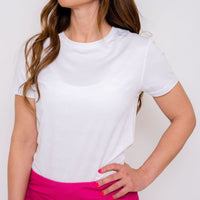 Jordan's Collarless Short Sleeve - White - Fairway Fittings