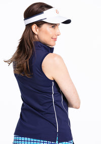 Keep it Covered Sleeveless Golf Top - Navy Blue - Fairway Fittings