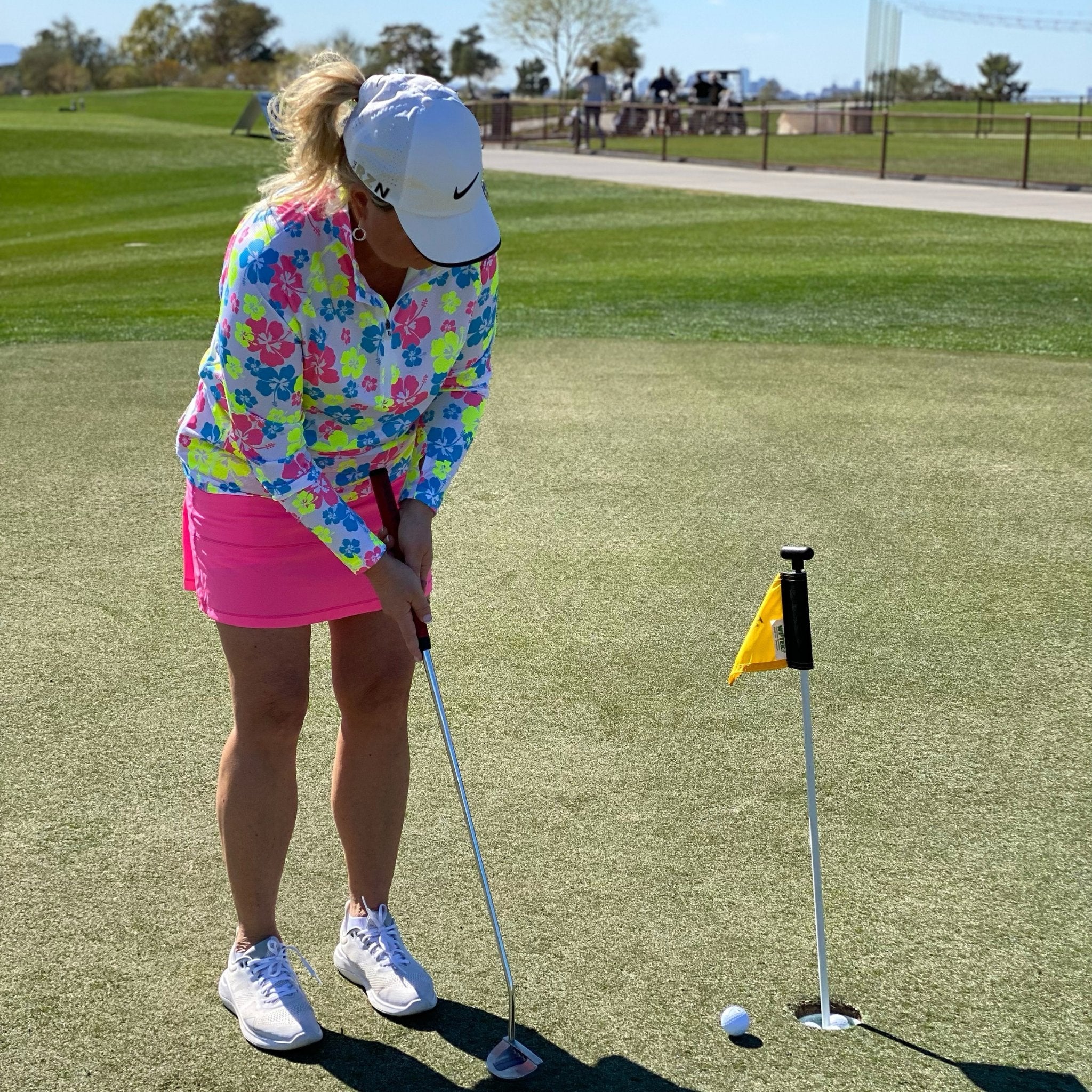 Neon Hibiscus Sun Shirt - Fairway Fittings