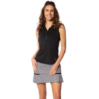 Performance Side Pleat Skort 18" | Houndstooth - Fairway Fittings