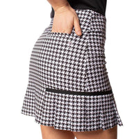 Performance Side Pleat Skort 18" | Houndstooth - Fairway Fittings