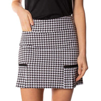 Performance Side Pleat Skort 18" | Houndstooth - Fairway Fittings