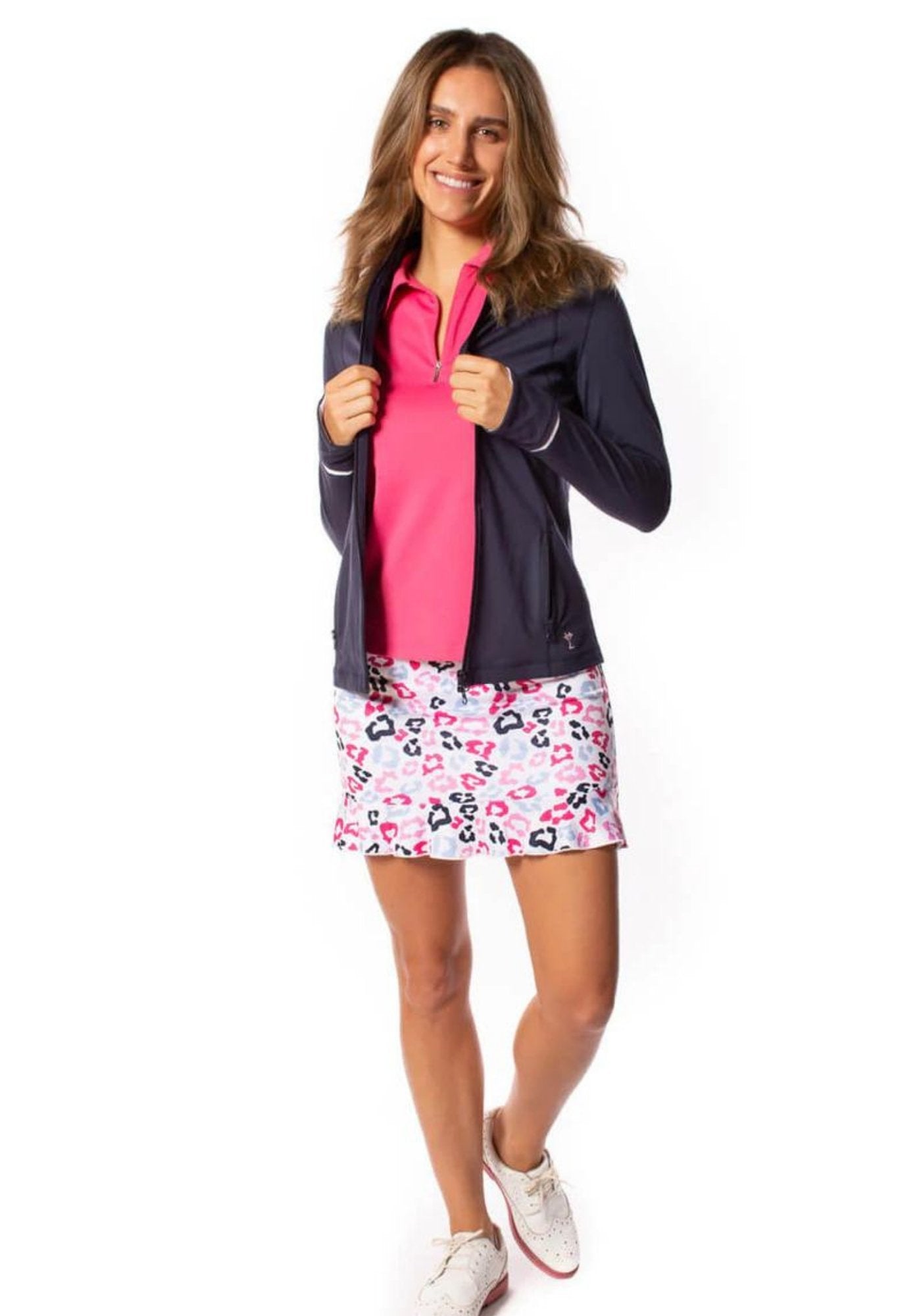 Pull-On Ruffle Stretch Skort 18" | Big Bang - Golftini. Fairway Fittings - Women's Golf & Athleisure Wear Boutique.