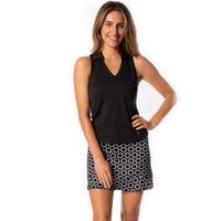 Sleeveless Lisa Sport Polo - Black - Fairway Fittings
