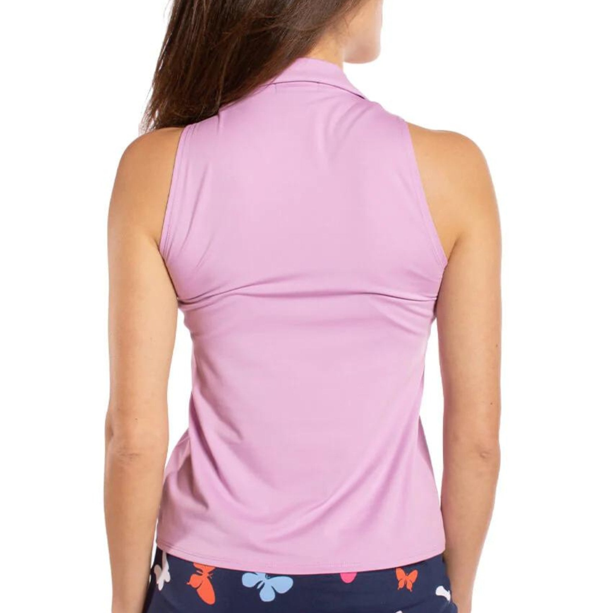 Sleeveless Lisa Sport Polo - Lavender - Fairway Fittings