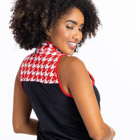 Smolder Shoulder Sleeveless Golf Top -Black - Fairway Fittings