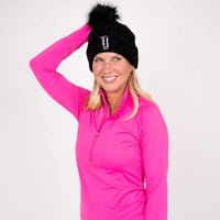 TJ Beanie - Black/Pink - Fairway Fittings
