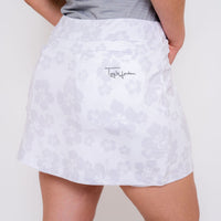TJ Fairway Skirt - White Ghost Hibiscus (Shorter Length) - Fairway Fittings