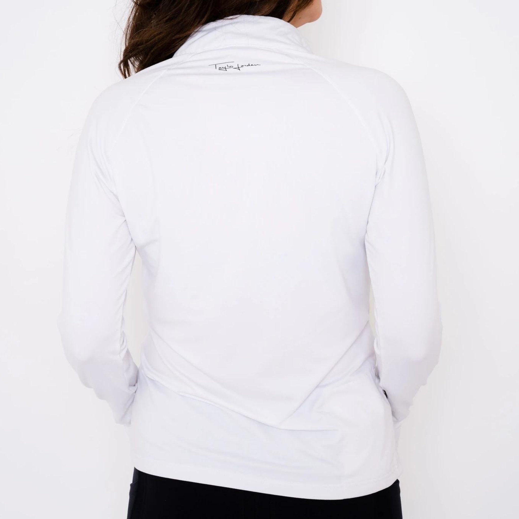 Tour Pullover - White/Black - Fairway Fittings