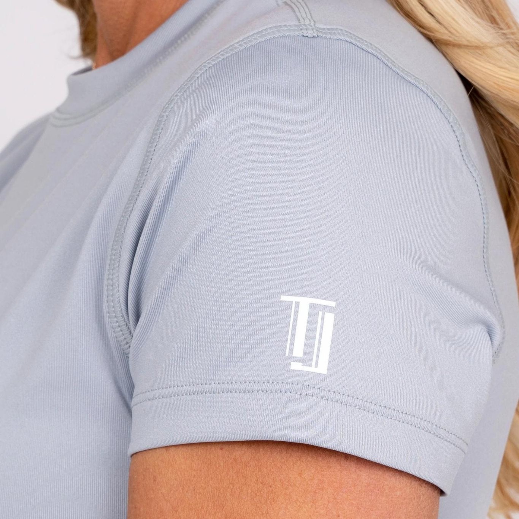 Women's Collarless Athletic Top - Grey - Fairway Fittings