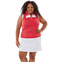 Zone Sleeveless Polo Plus - Cherry - Fairway Fittings