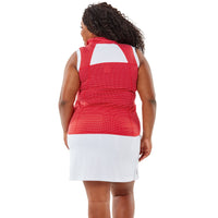 Zone Sleeveless Polo Plus - Cherry - Fairway Fittings