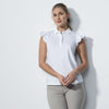 Albi White Frill Sleeveless Top - Fairway Fittings