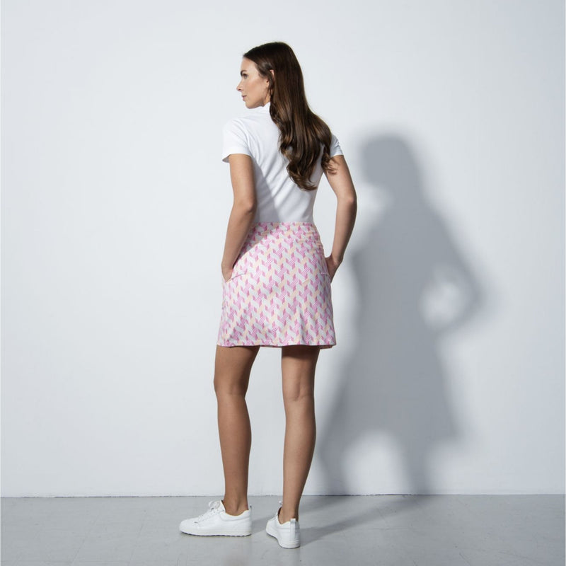 Neapel Pink Geometric Print Skort 18" - Fairway Fittings