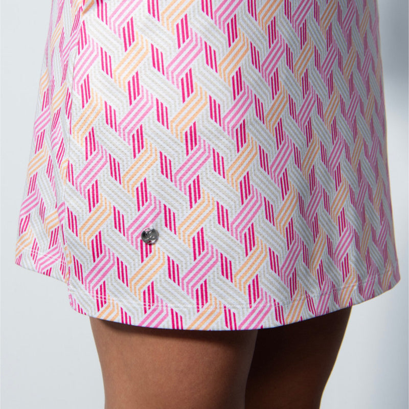 Neapel Pink Geometric Print Skort 18" - Fairway Fittings