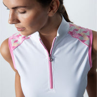 Perugia White Sleeveless Polo Shirt - Fairway Fittings