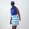 Pull On Golf Skirt Harlequin - Blue Lagoon - Fairway Fittings