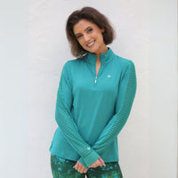 Sheer Sleeve Golf Shirt – Jade - Fairway Fittings