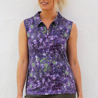 Sleeveless Art Golf Shirt – Forget Me Not - Fairway Fittings