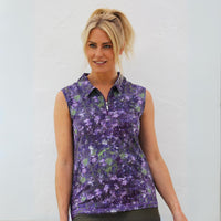 Sleeveless Art Golf Shirt – Forget Me Not - Fairway Fittings