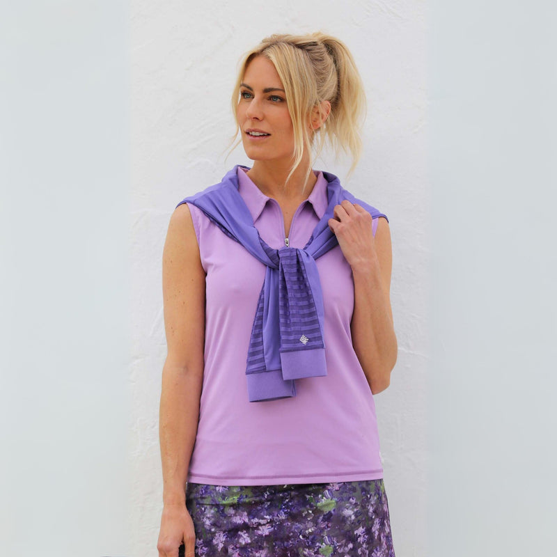 Sleeveless Golf Shirt – Lilac - Fairway Fittings