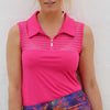 Sleeveless Sheer Golf Shirt – Magenta - Fairway Fittings